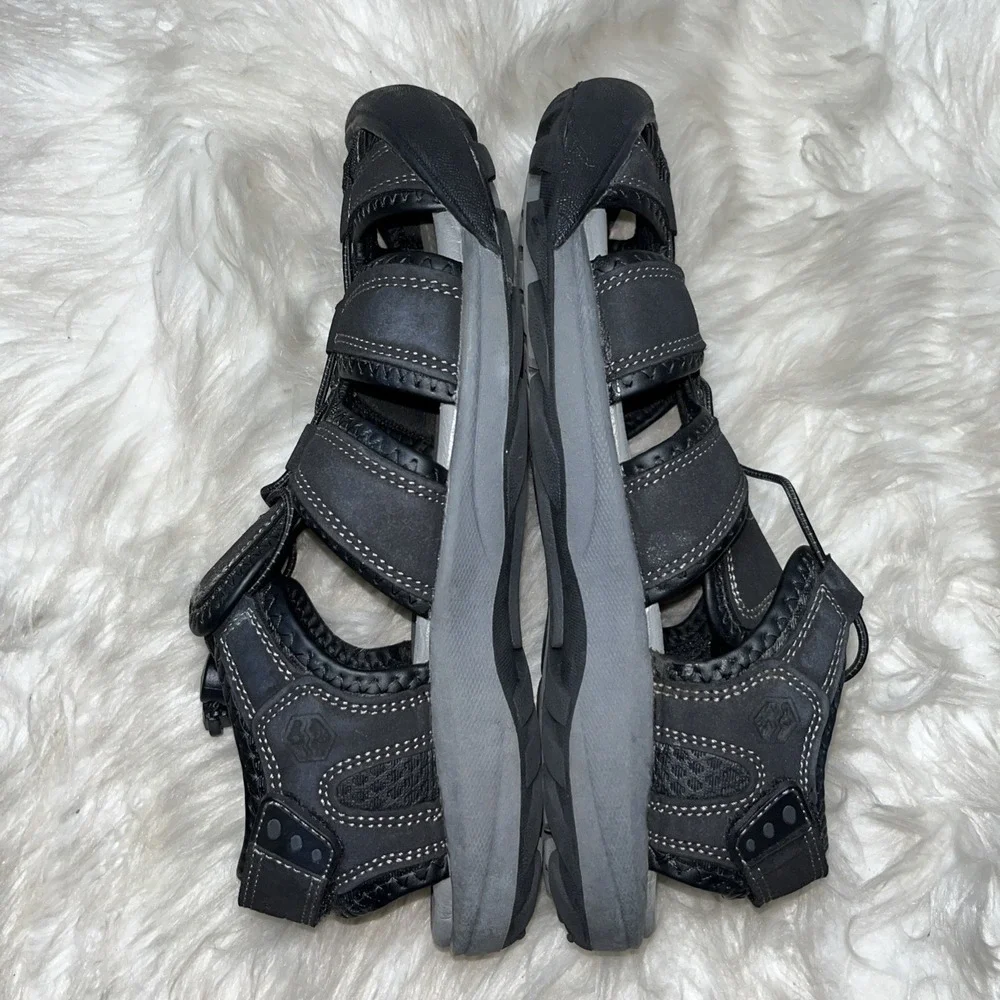 Khombu Travis Waterproof Fisherman Sandals Mens Size 8 M Black Hiking‎ Camping